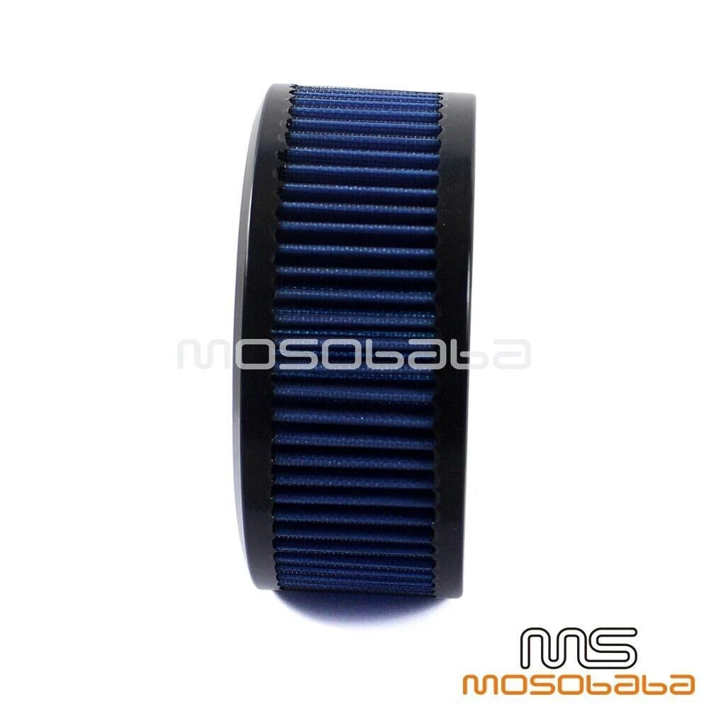 6" Round Blue Air Filter Cleaner for Harley Softail, Touring, Breakout (2012-2023)