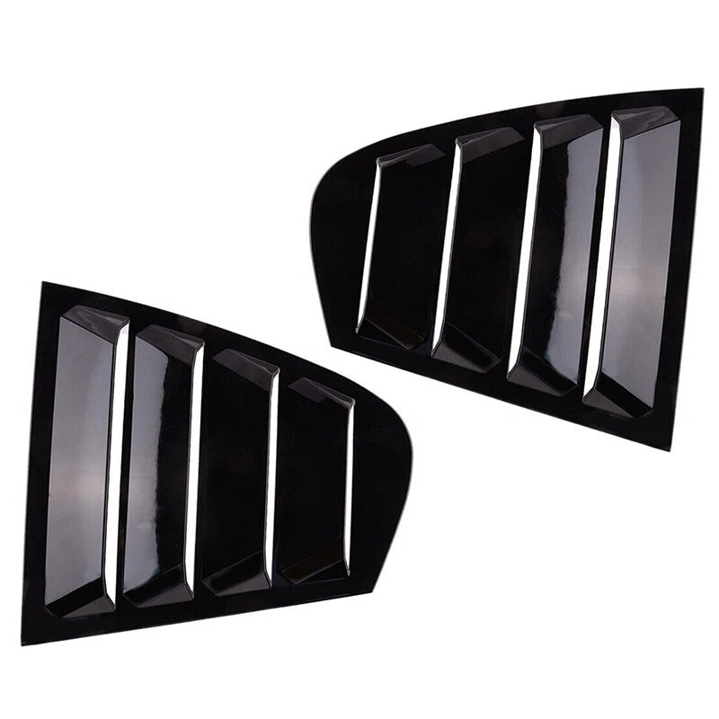 2 x Glossy Black Side Window Louvers for BMW 3 Series (2012-2019)