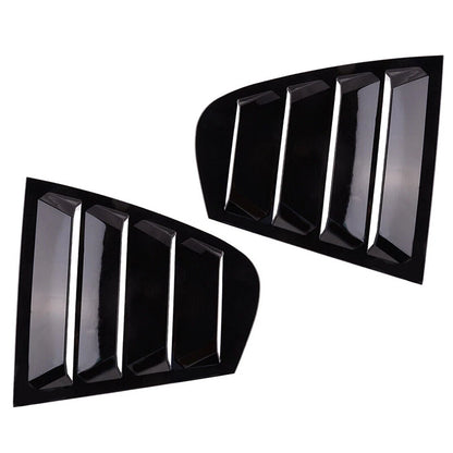 2 x Glossy Black Side Window Louvers for BMW 3 Series (2012-2019)