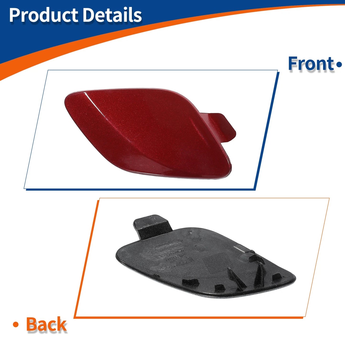 Front Right Tow Hook Cover for Volvo S60 (2011-2013) - Red