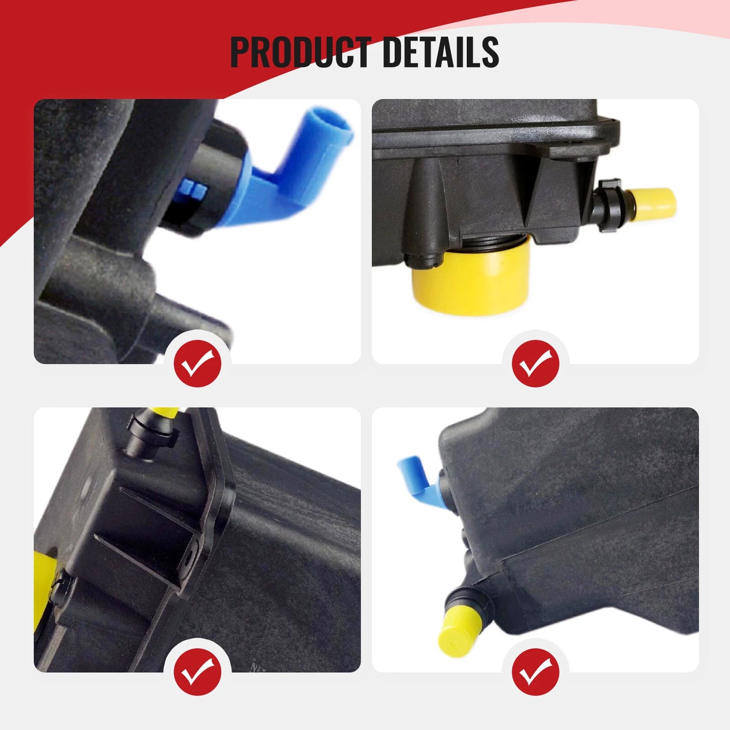 Coolant Expansion Tank with Sensor for BMW E53 X5 V8 4.4L 4.6L (2003-2006)