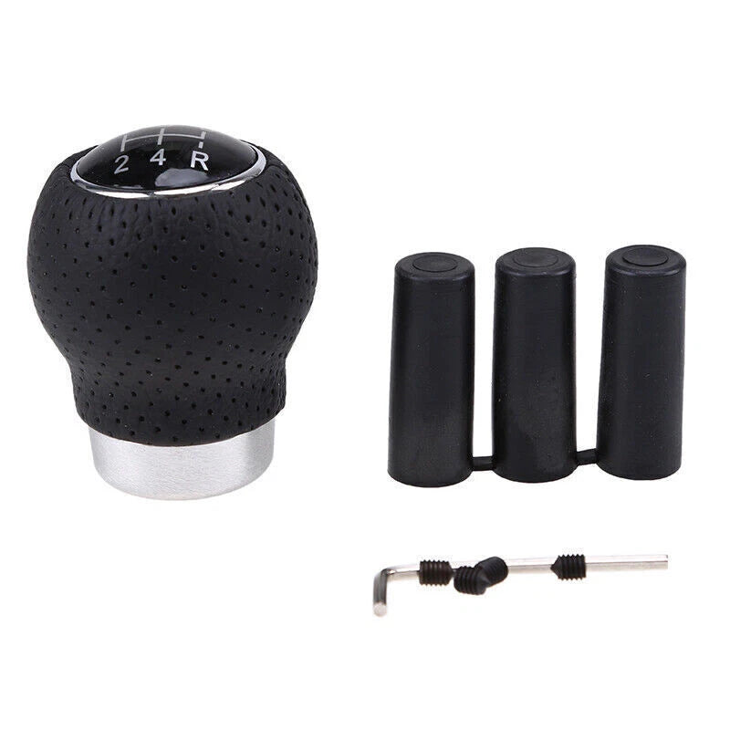 Leather Black Stitch Gear Shift Knob for Universal 5-Speed Manual Cars