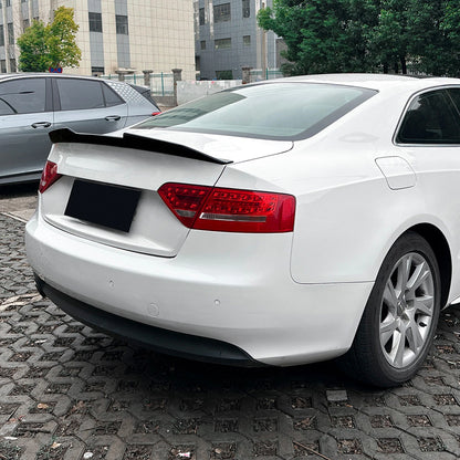 Gloss Black Rear Boot Spoiler Lip for Audi A5 8T Coupe (2007-2016)