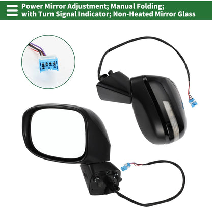 Left Side Door Mirror Replacement for Honda Civic (2016-2021) Gloss Black
