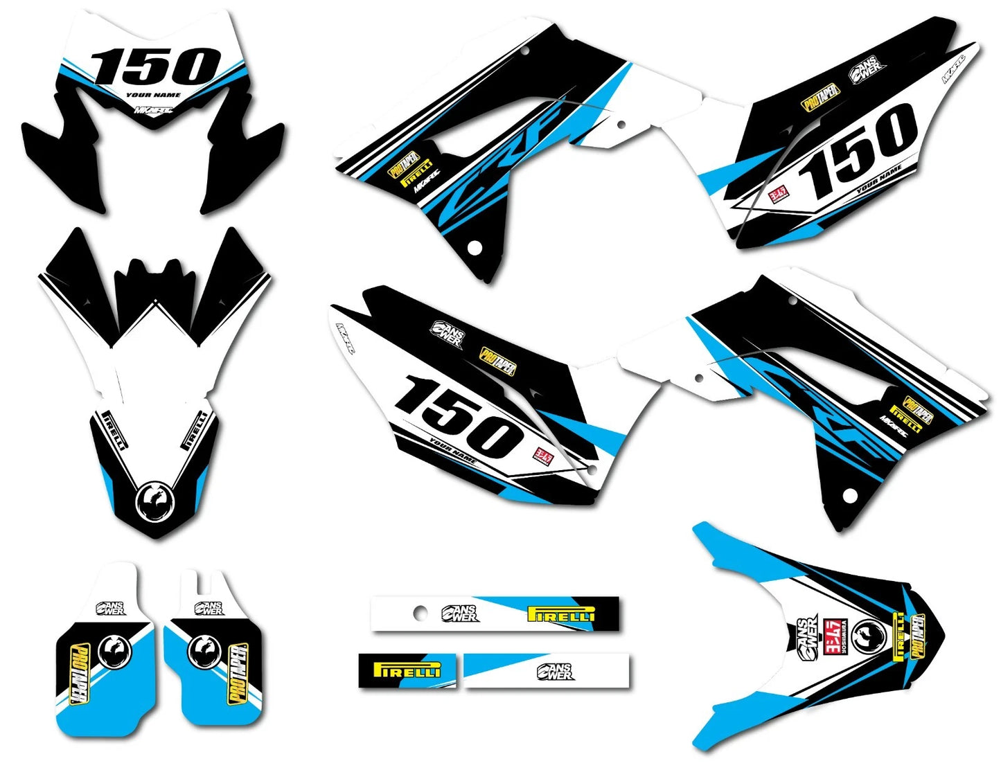 CRF 150 L Sticker Kit Decals for Honda CRF150L (2019-2022)