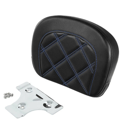 Blue Stitching Passenger Sissy Bar Backrest Pad for Harley Street Road Glide