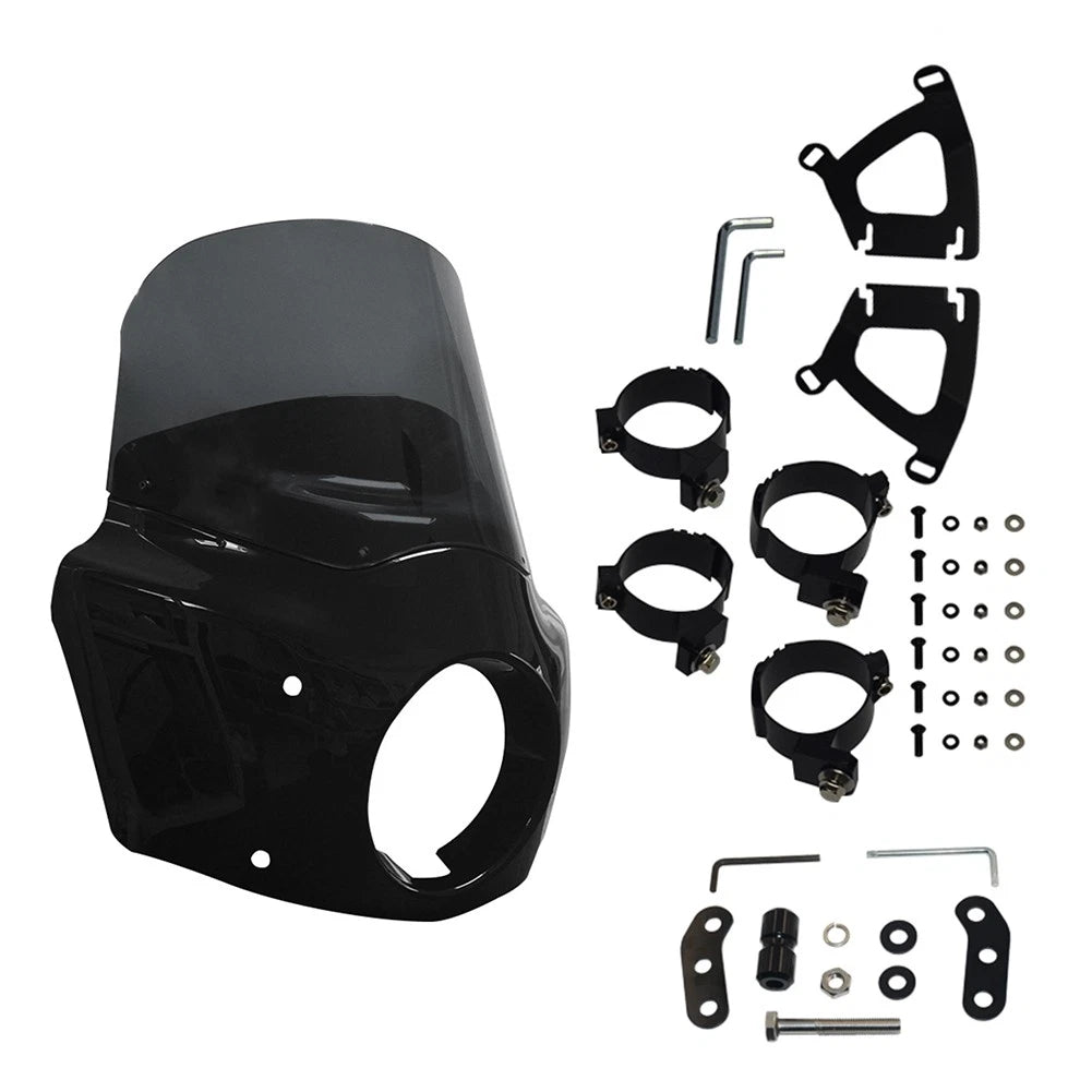 11" Grey Windshield w/ 62mm Clamps for Harley Dyna Super Glide FXD (2006-2010)