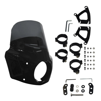 11" Grey Windshield w/ 62mm Clamps for Harley Dyna Super Glide FXD (2006-2010)