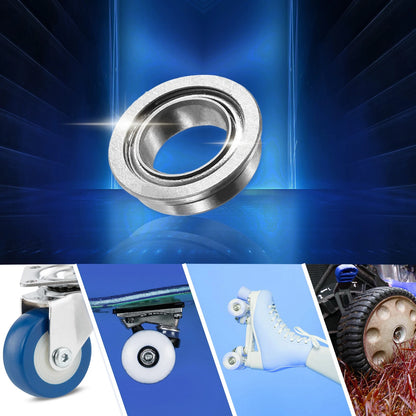 10pcs 5x8x2.5mm Double Metal Shield Flanged Deep Groove Ball Bearings