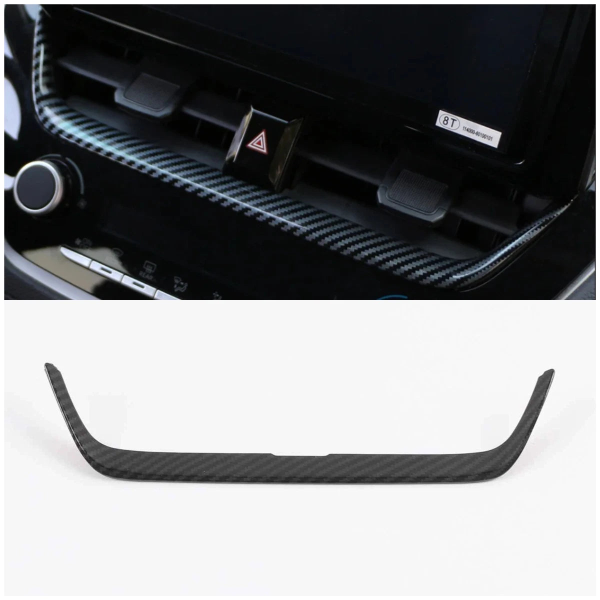 Fiber Navigation Middle Air Outlet Lid Cover Trim for Toyota Corolla Sedan (2020-2024)