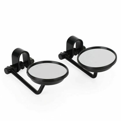 3" Round Motorcycle Mirror with Handlebar Clamp Black for Cafe Racer (2020-2023)