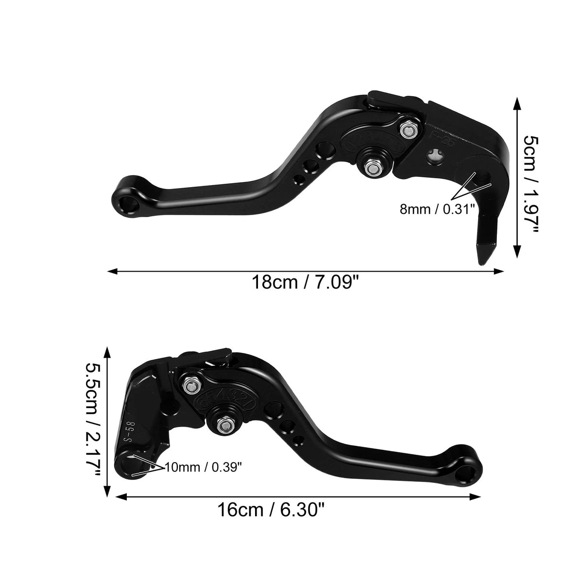 Pair Brake Clutch Levers Folding CNC for Suzuki GSXR 600 750 Black