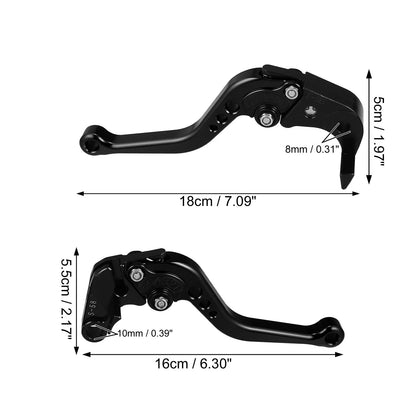 Pair Brake Clutch Levers Folding CNC for Suzuki GSXR 600 750 Black