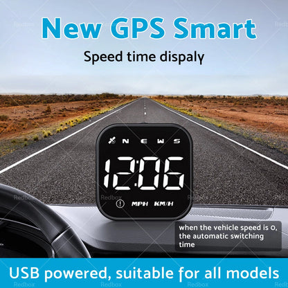 HUD Head Up Display LED GPS Speedometer for Universal Cars