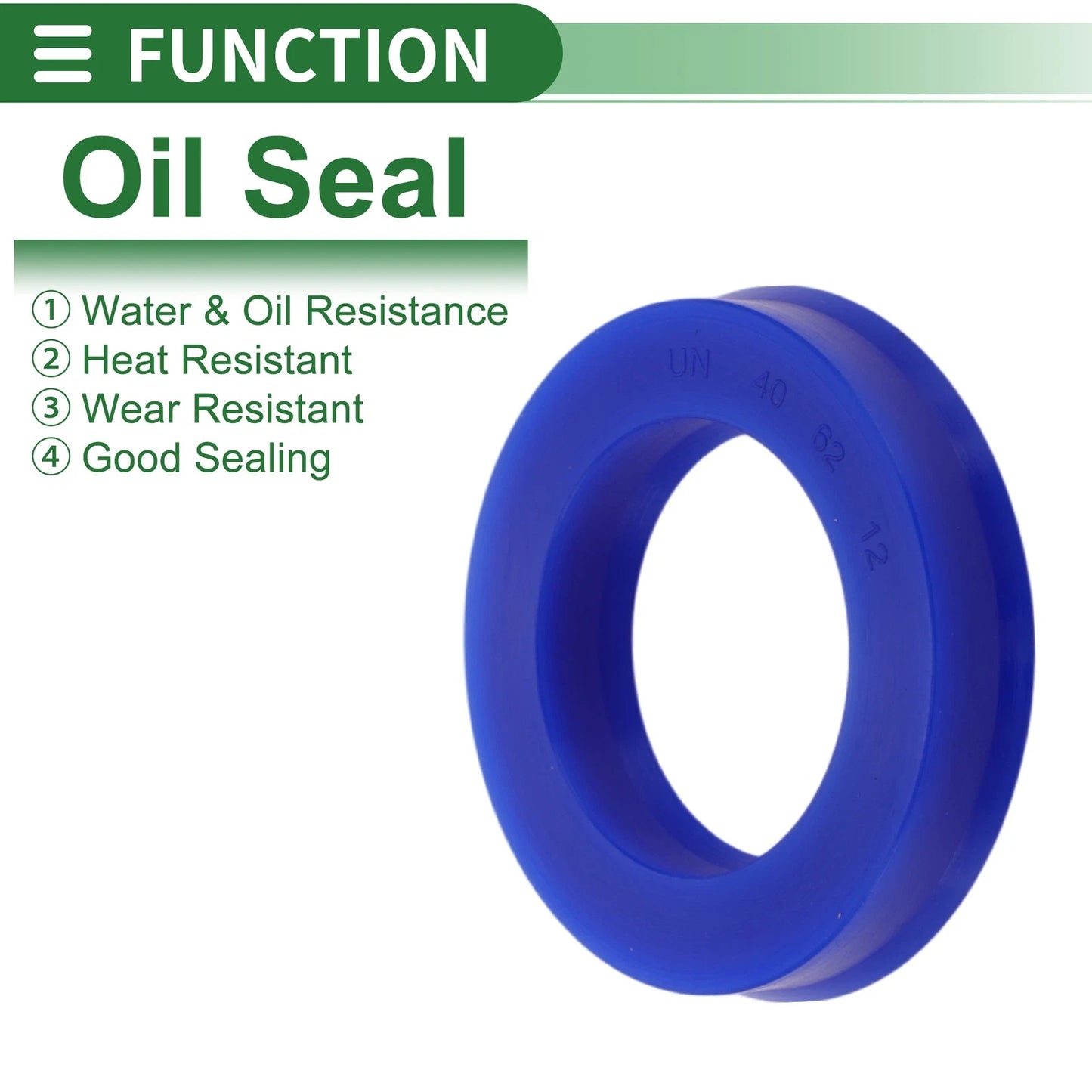 Oil Seal / 40x62x12mm / Seal Ring Rotary Shaft Seal TPU High Pressure Blue 5 Pcs
