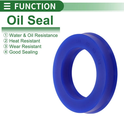 Oil Seal / 40x62x12mm / Seal Ring Rotary Shaft Seal TPU High Pressure Blue 5 Pcs