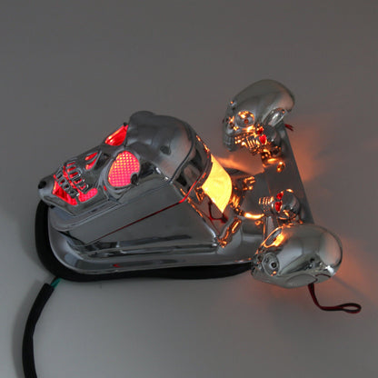 Skull Integrated Turn Signal Taillight for Harley Touring F3 (2014-2023)
