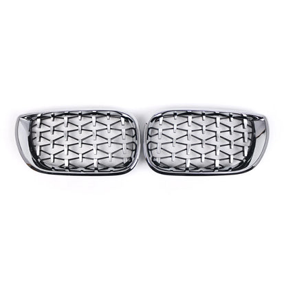 Chrome Front Grill Diamond Metero Style for BMW E46 3 Series (2002-2005)