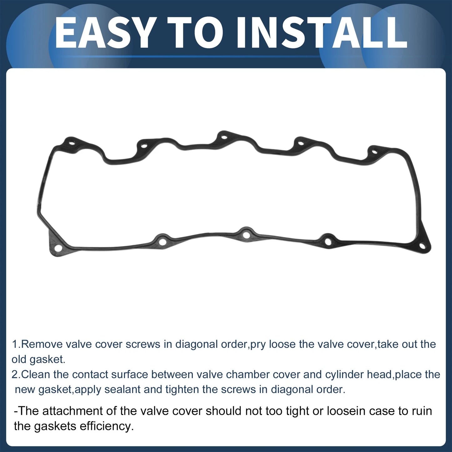 Engine Valve Cover Gasket for Toyota Pickup (1984-1985) 1 x Pcs