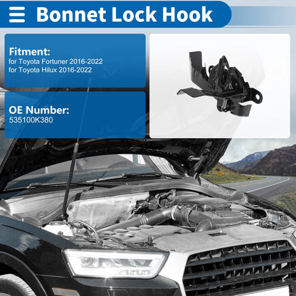 Bonnet Latch Assembly for Toyota Fortuner (2016-2022) - 1 x Quality Replacement
