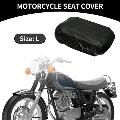 L Size Universal Motorcycle Seat Cover for Motorbike Cushion Waterproof Black