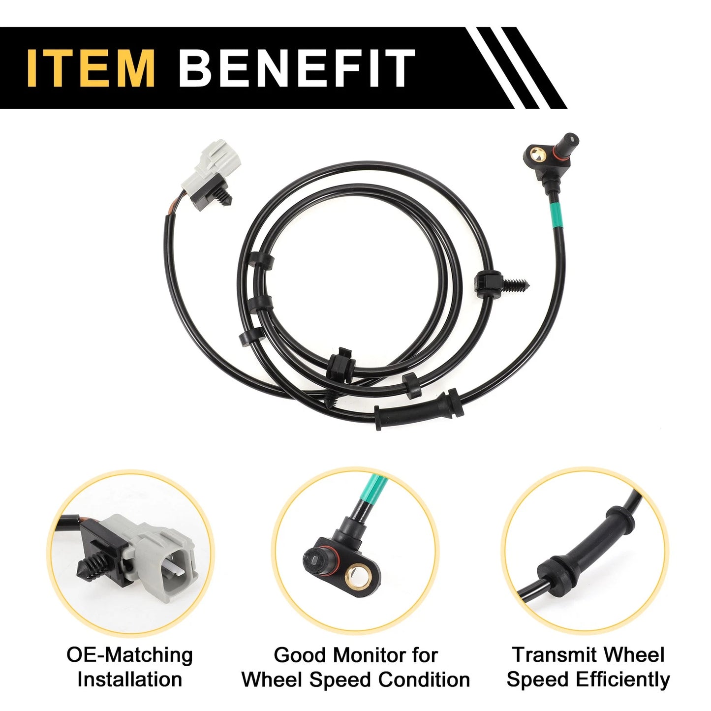 2x ABS Wheel Speed Sensor for Dodge Ram 2500 (2000-2002)