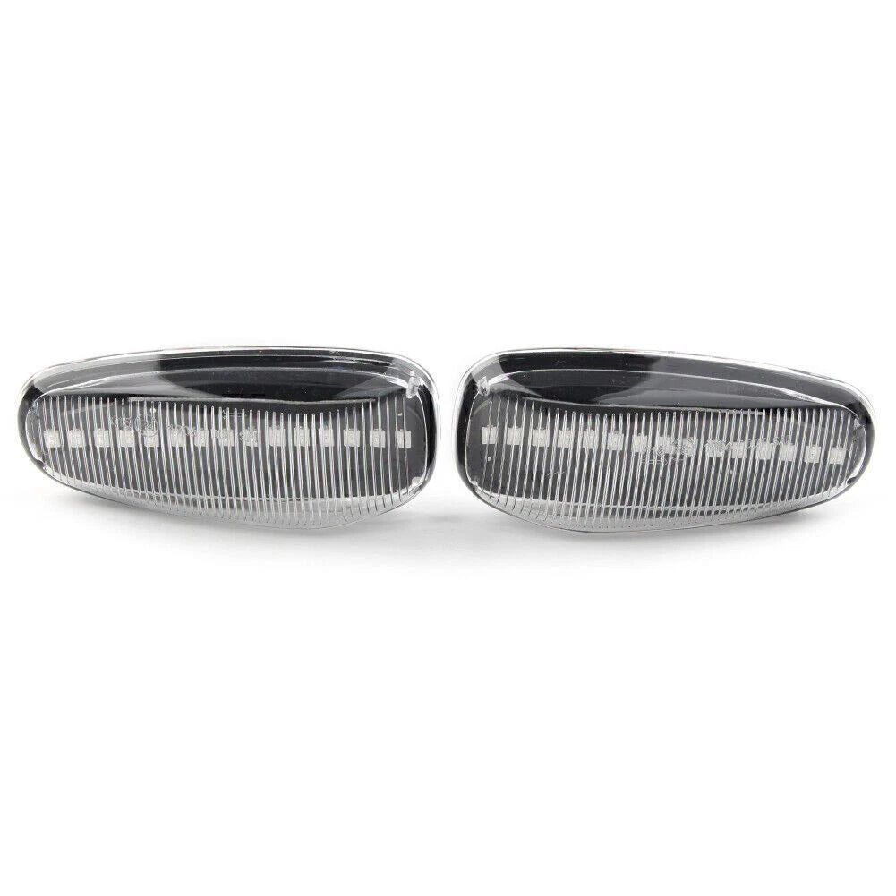 LED Sequential Dynamic Clear Side Marker Lights for Benz C E CLK Class (1995-2002)