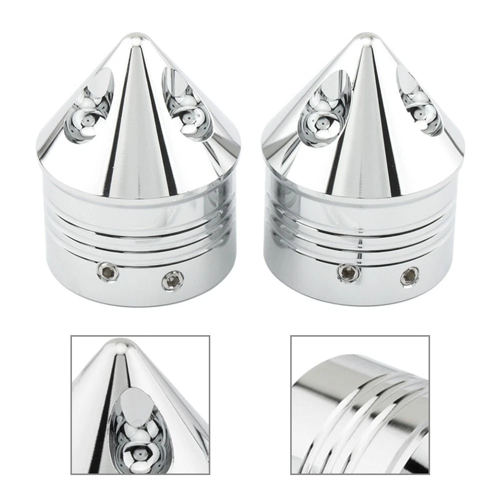 Front Wheel Axle Nut Cover Cap for Harley Touring Road Glide Dyna Softail