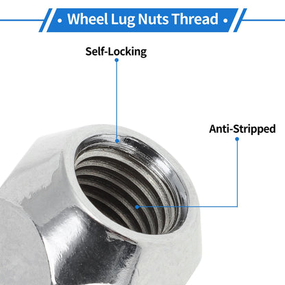 4 Pcs M12x1.5 Wheel Lug Nuts for Hyundai Accent (2007-2009)