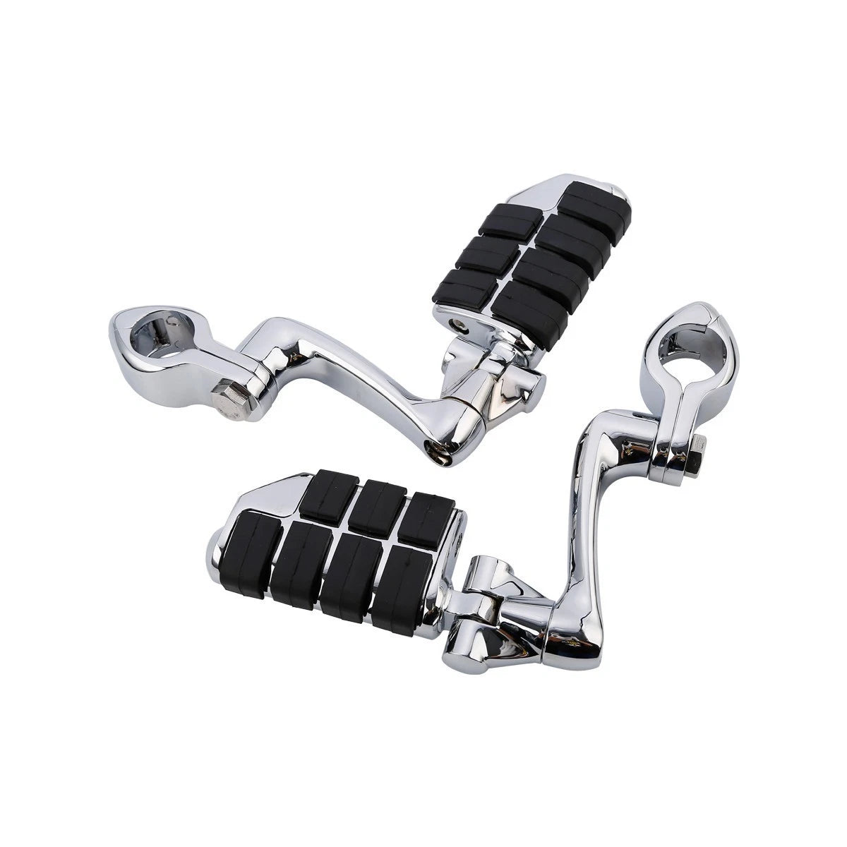 Foot Pegs 1-1/4" Engine Guard Mounts Clamps for Harley Touring Dyna