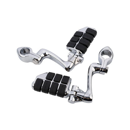Foot Pegs 1-1/4" Engine Guard Mounts Clamps for Harley Touring Dyna