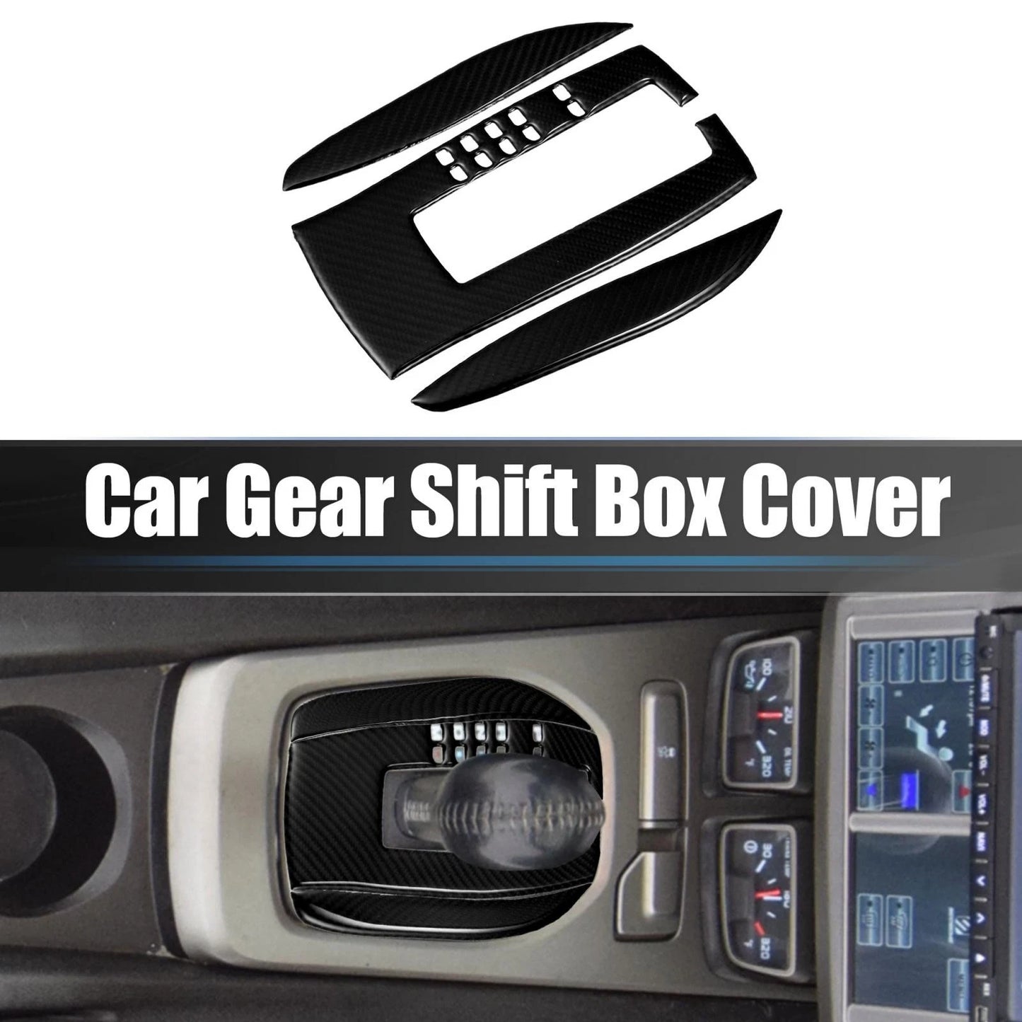 Set Gear Shift Box Cover Carbon Pattern for Chevrolet Camaro (2017-2019)