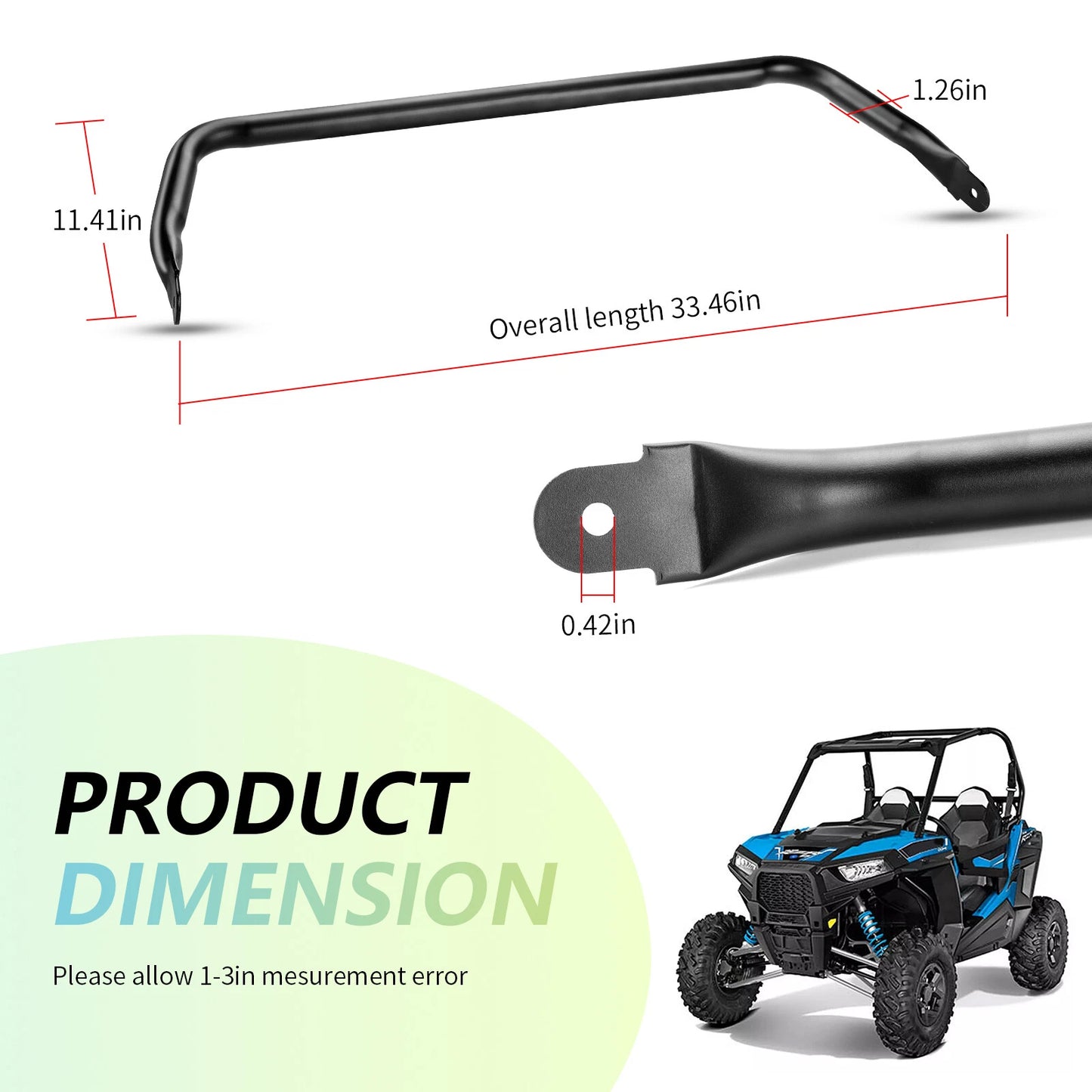 Rear Stabilizer Sway Bar w/ Bushing for Polaris RZR XP 900 (2011-2013)