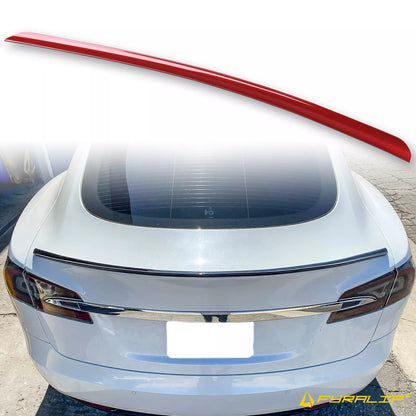Red Boot Lip Spoiler for Tesla Model S Sedan (2012-2017)
