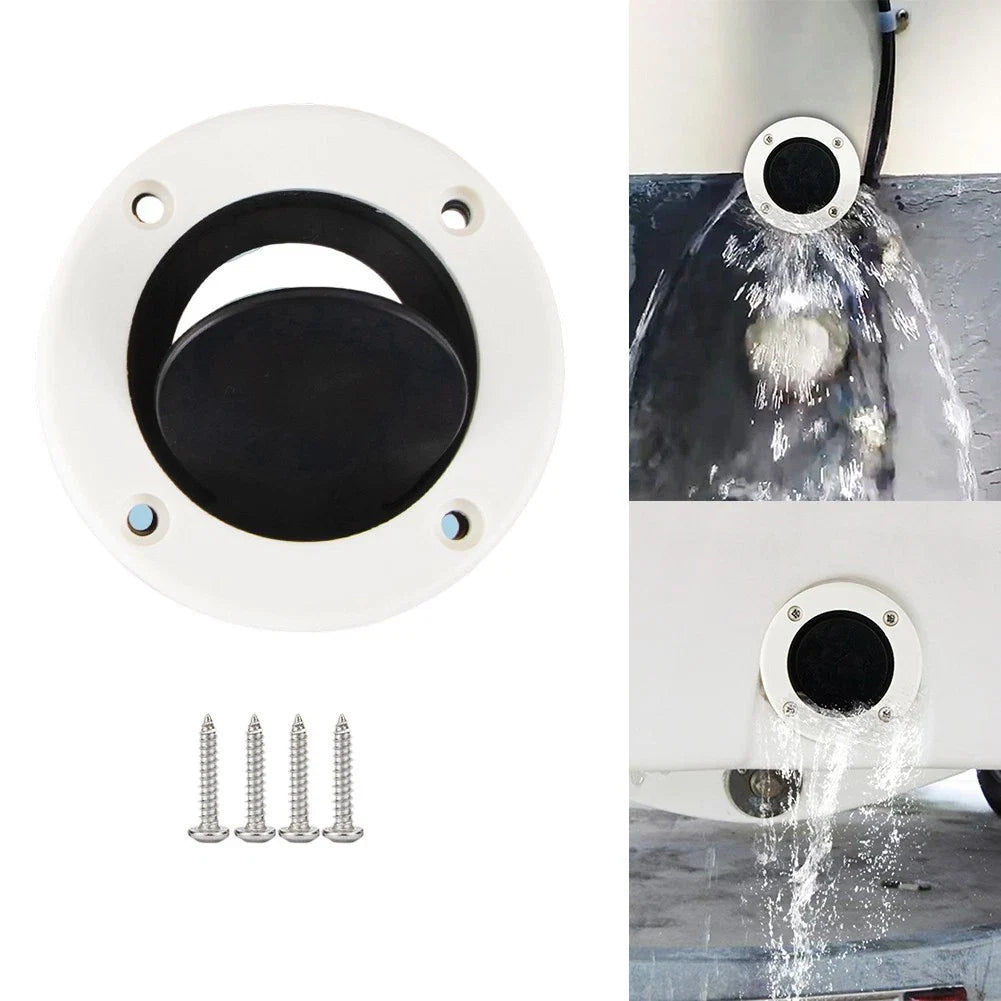 Boat Drain Check Valve 71mm ABS Plastic for Fresh/Salt Water Boats