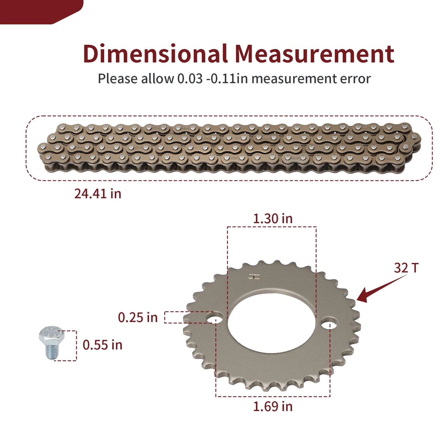 Timing Cam Chain Sprocket 32T for Honda XL100/XL125 (1976-1978)