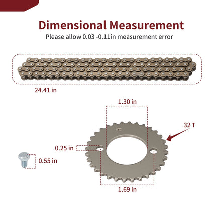 Timing Cam Chain Sprocket 32T for Honda XL100/XL125 (1976-1978)