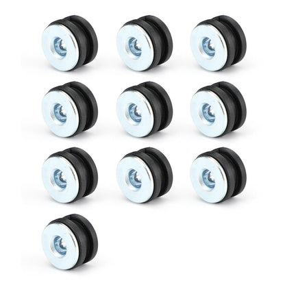10pcs M6 Eyelets Cushion Side Cover Fairing for Motorcycle Scooter (F2)