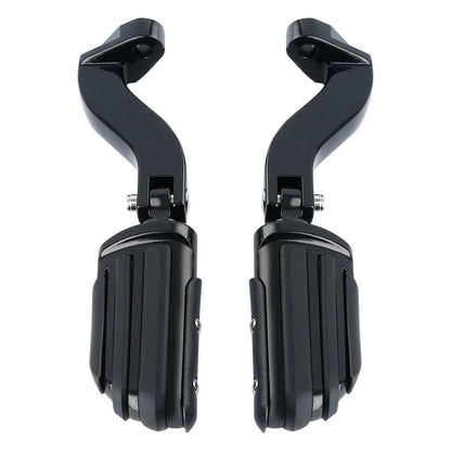 Black Rear Passenger Foot Pegs for Harley Road Street Glide (1993-2020)