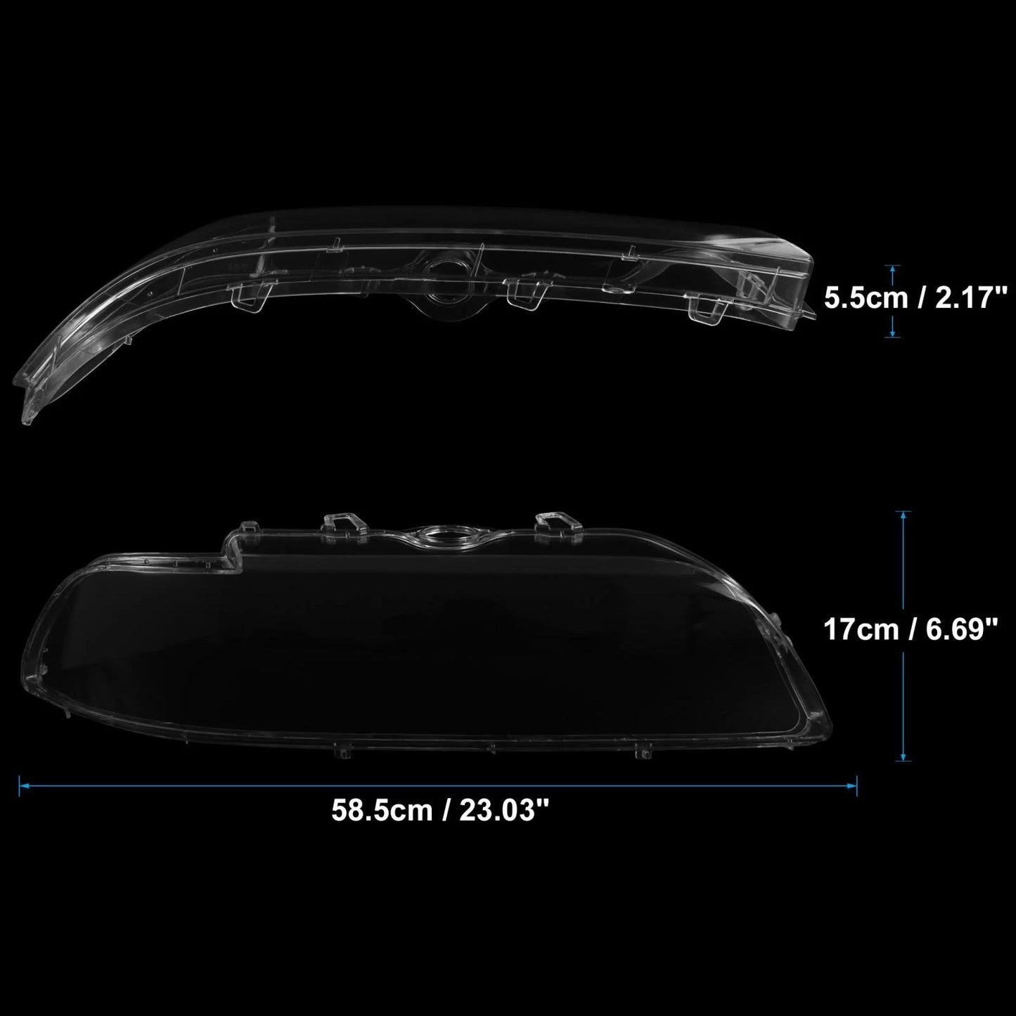 Headlight Lens Covers for BMW E39 525i 528i (1996-2003) - 1 Pair