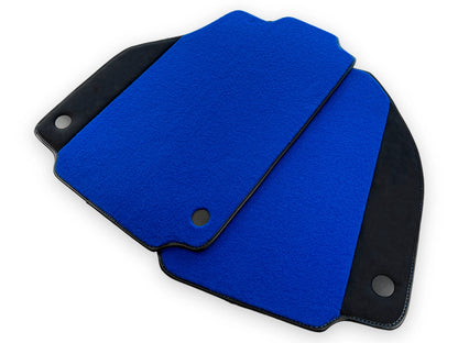 Blue Floor Mats for Ferrari 488 Pista Spider (2019-2023) - Tailored Alcantara Leather