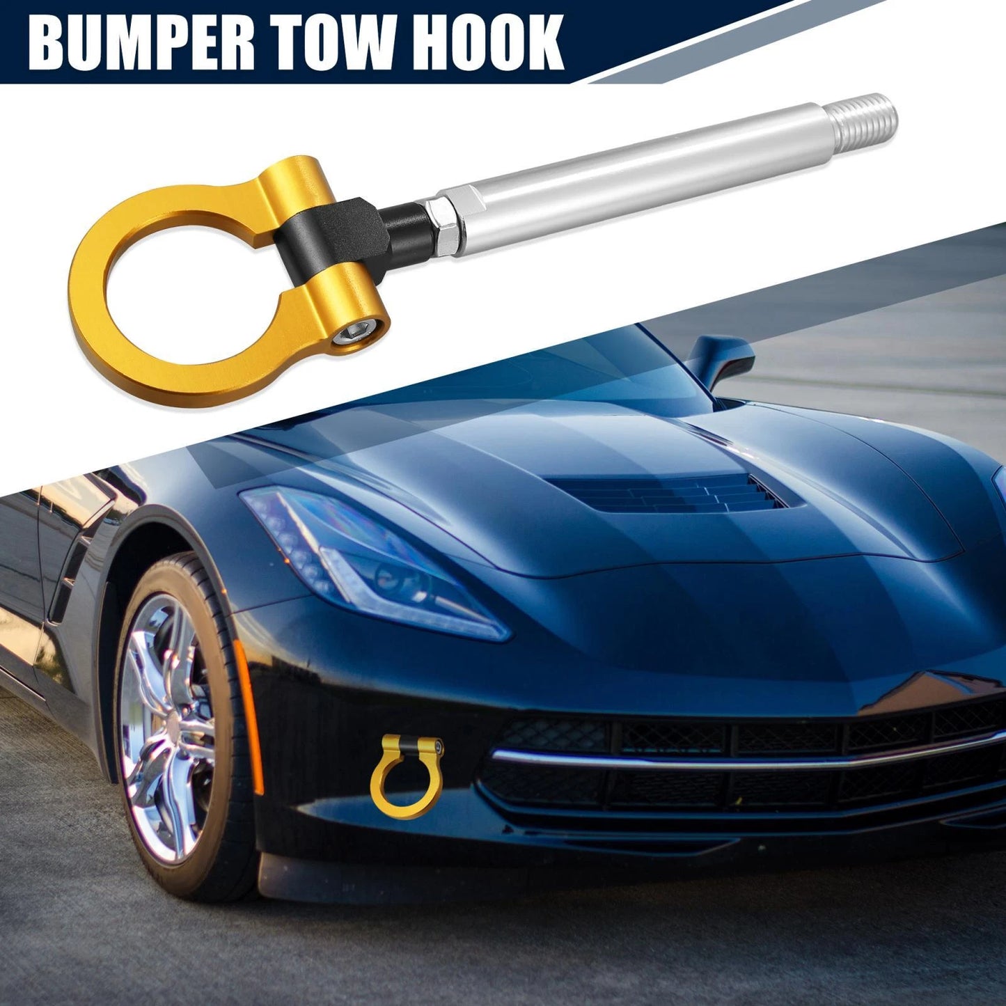 Tow Hook Ring Front Bumper Yellow for Chevy Camaro (2010-2015)
