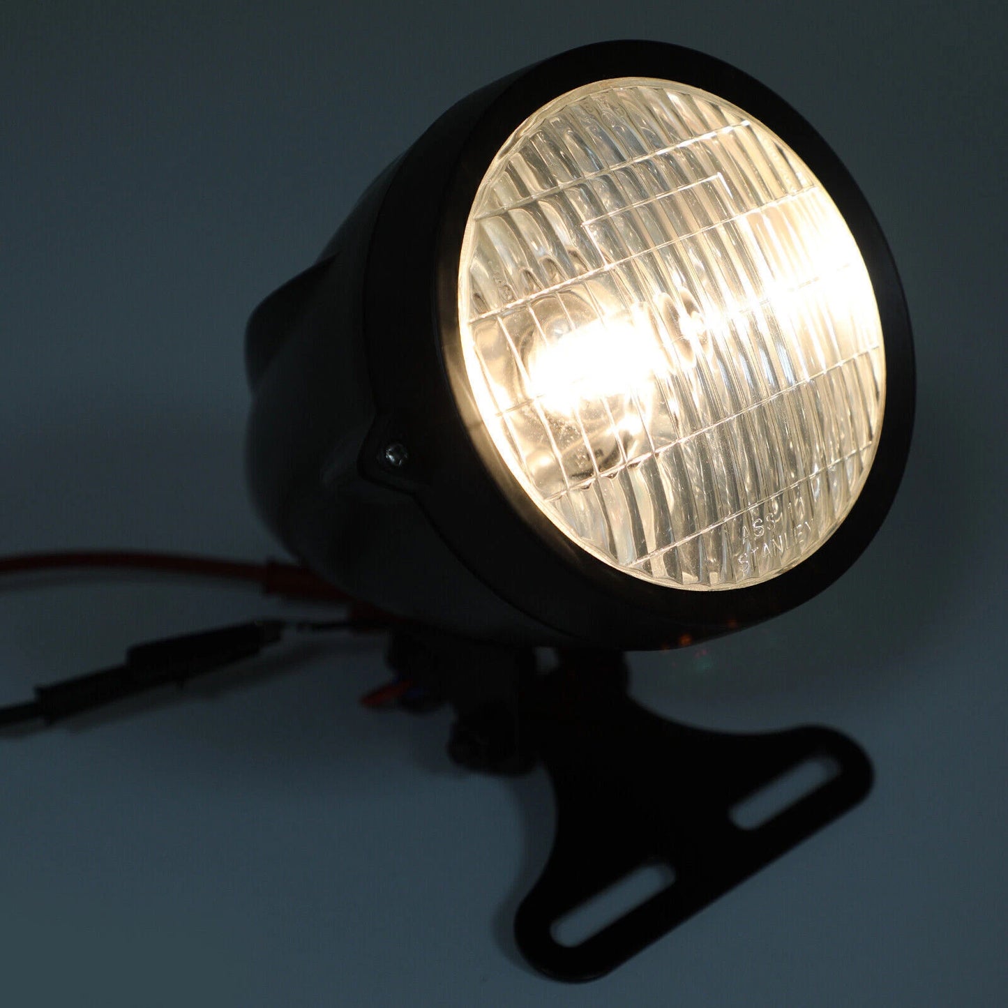 4 3/4" BLK Bullet Headlight for Chopper Bobber Custom Cruiser