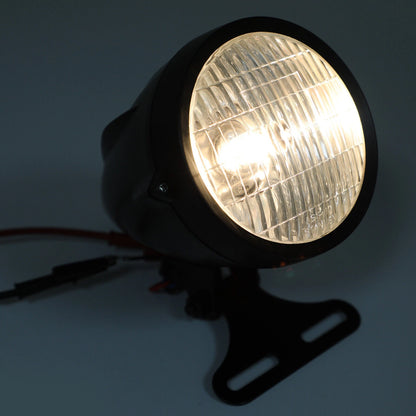 4 3/4" BLK Bullet Headlight for Chopper Bobber Custom Cruiser