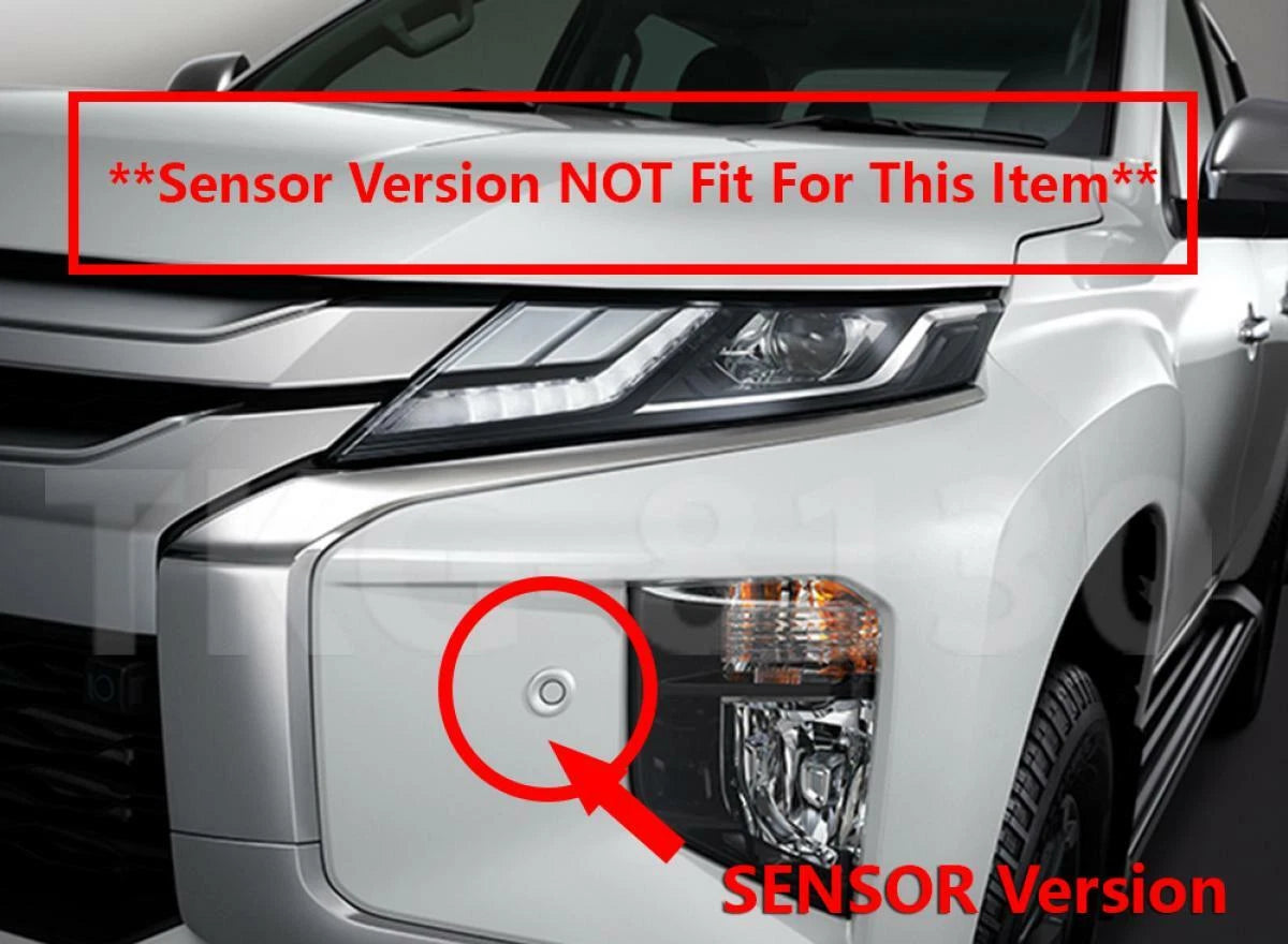 Black Fog Light Cover for Mitsubishi L200 Triton (2019-2020)