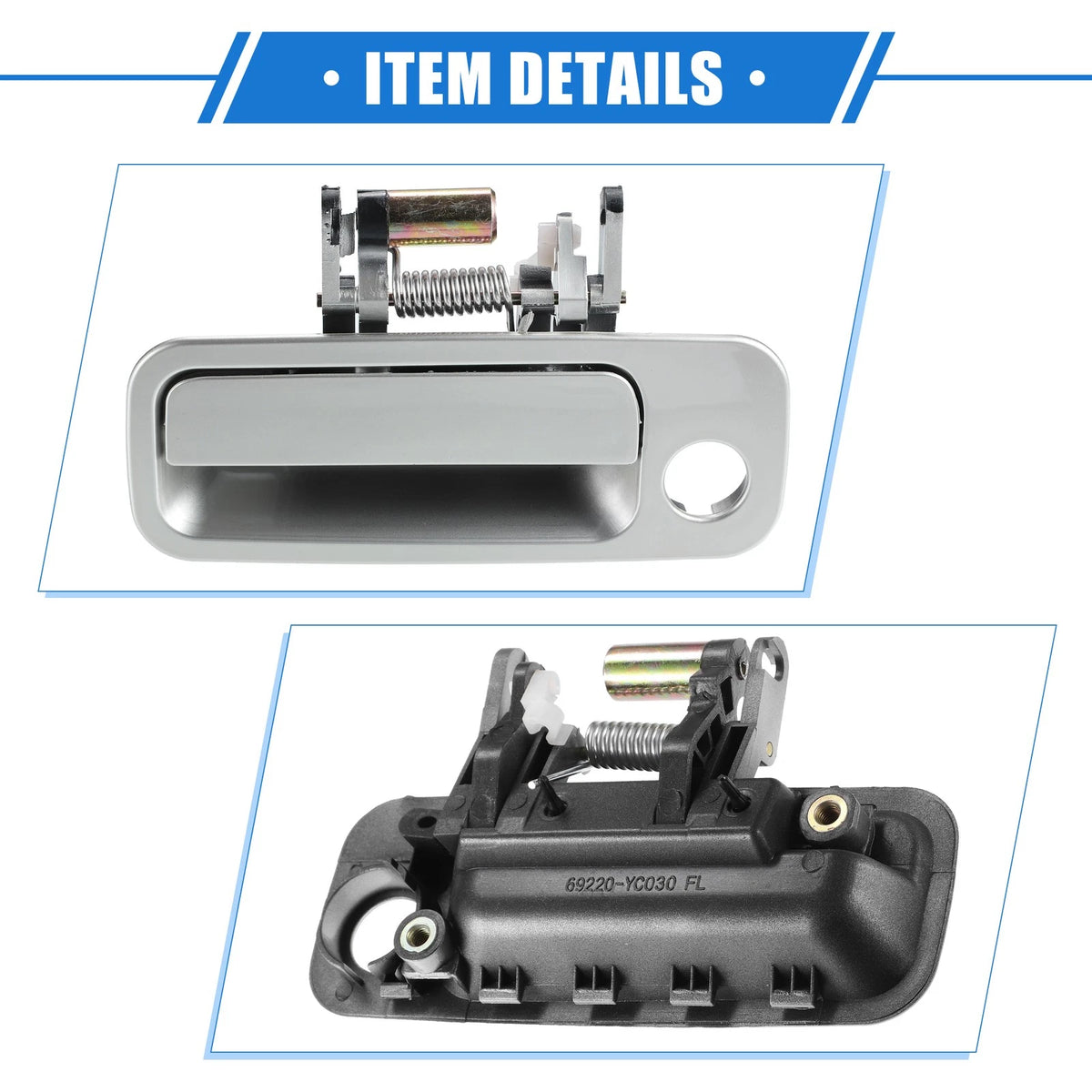Silver Tone Exterior Door Handle for Toyota Camry (1997-2001)