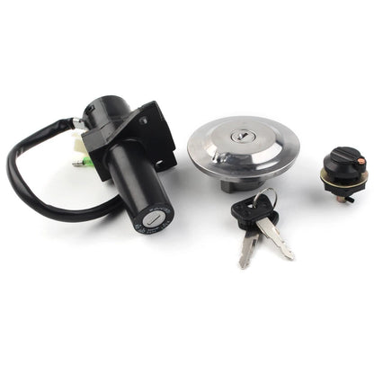 Ignition Switch Fuel Cap Lock Seat Key Set for Yamaha YBR125 (2002-2013)