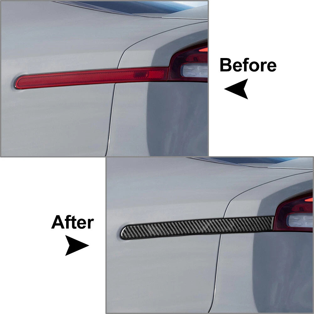 Rear Tail Lamp Brake Light Strip Trim for Kia Stinger (2018-2023) Black