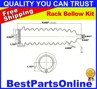 Rack and Pinion Bellow Boot for Chrysler New Yorker & Fifth Ave (1983–1993)