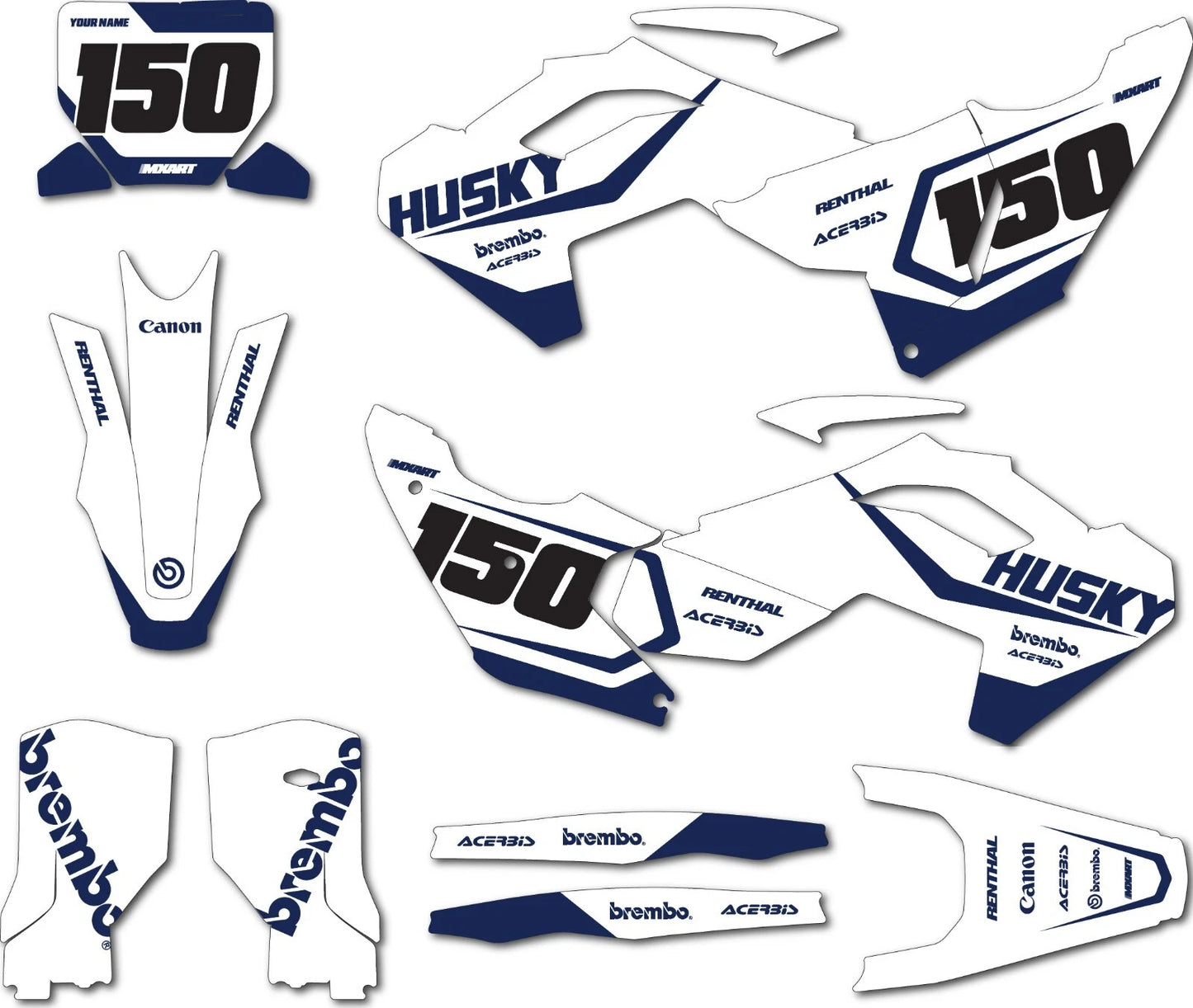 Decal Kit for Husqvarna FC 450 2023-2024 - Hammer White Style Stickers